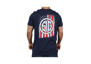 Nine Line x Sig Saucer Flag T-Shirt with graphic on the back